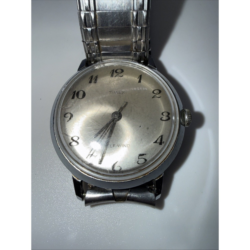 Working Vintage TIMEX Marlin Manual Wind 1970's Men's Watch 33mm Fit 8in Rare